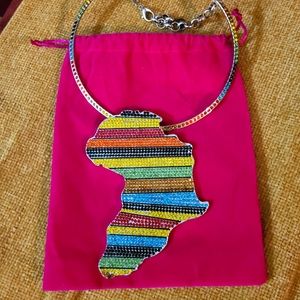 Sassy Jones Afrikaan Luxe Crystal Bib NWT